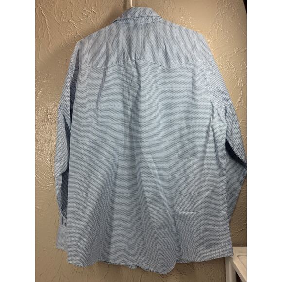 Wrangler Wrancher Mens Pearl Snap Blue Long Sleeve Shirt Rodeo Size‎ XL - Picture 2 of 5